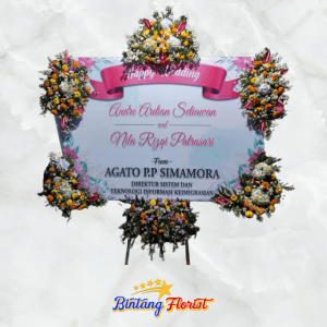 Papan Bunga Happy Wedding Bintang Florist Jakarta
