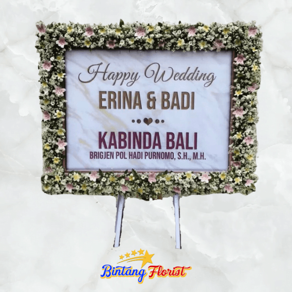 papan wedding Bintang Florist Jakarta