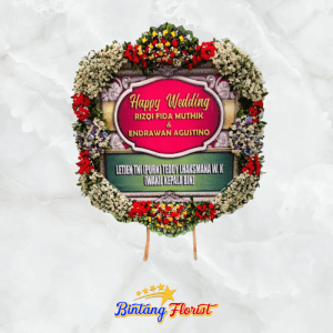 papan happy wedding Bintang Florist Jakarta