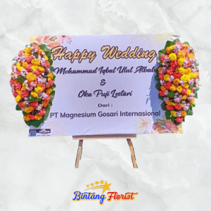 Bunga Papan Happy Wedding Bintang Florist Jakarta