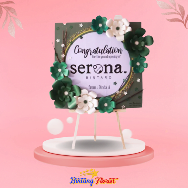 papan bunga kertas bintang florist jakarta