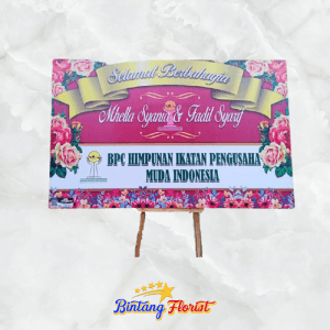 Bunga Papan Wedding BIntang Florist jakarta