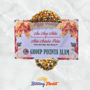 Bunga Papan Happy Wedding Bintang Florist Jakarta
