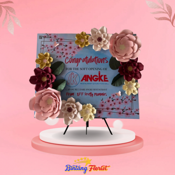papan bunga kertas Bintang Florist Jakarta