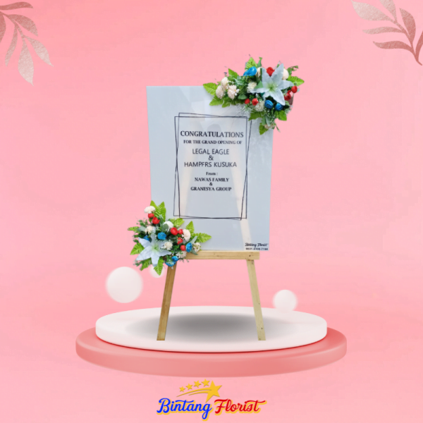 Papan Bunga Akrilik Bintang Florist Jakarta