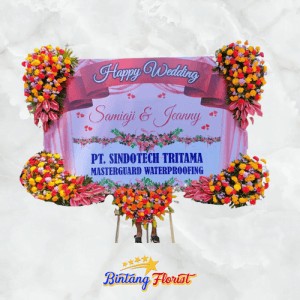 Papan Bunga Happy Wedding Bintang Florist Jakarta